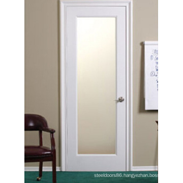 Interior Glass Shaker Door, White Wooden Door